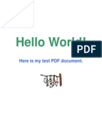 Hello World!: Here Is My Test PDF Document