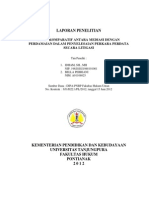 Laporan Penelitian - Studi Komparatif Antara Mediasi Dengan Perdamaian Dalam Penyelesaian Perkara Perdata Secara Litigasi - Idham SH MH Ok