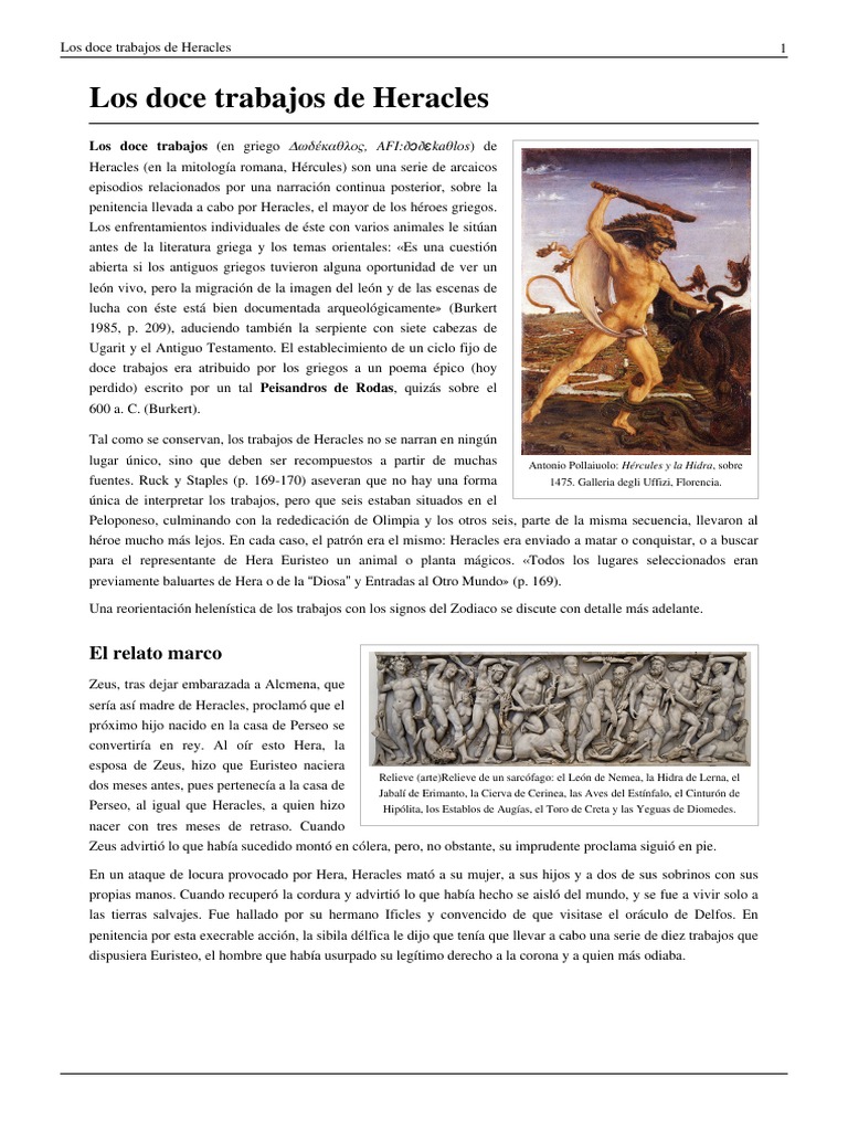 Historia De Hercules Resumida Para Niños