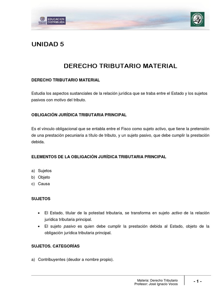 Obligaciones en Derecho Tributario 21 | PDF