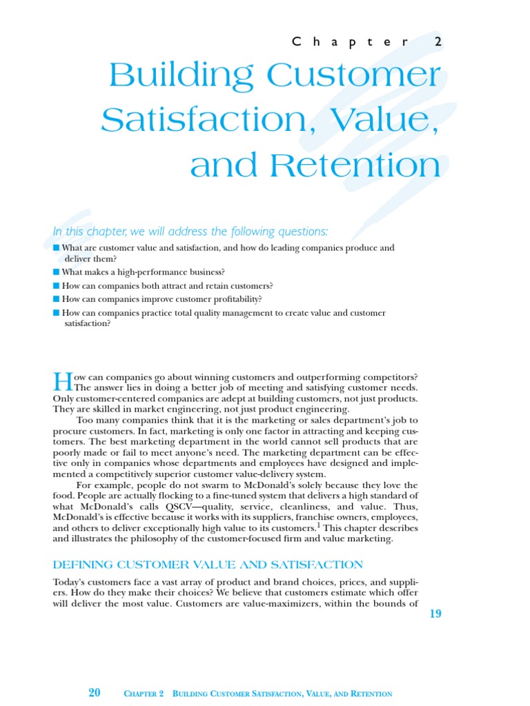 Building Customer Satisfaction and Value | PDF | Stakeholder (Corporate ...