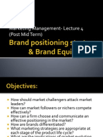 Brand Positioning Strategy & Brand Equity - 4