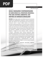 SECAS, MIGRAÇÕES E REPRESENTAÇÕES do SEMI-ÁRIDO NA LITERATURA REGIONAL