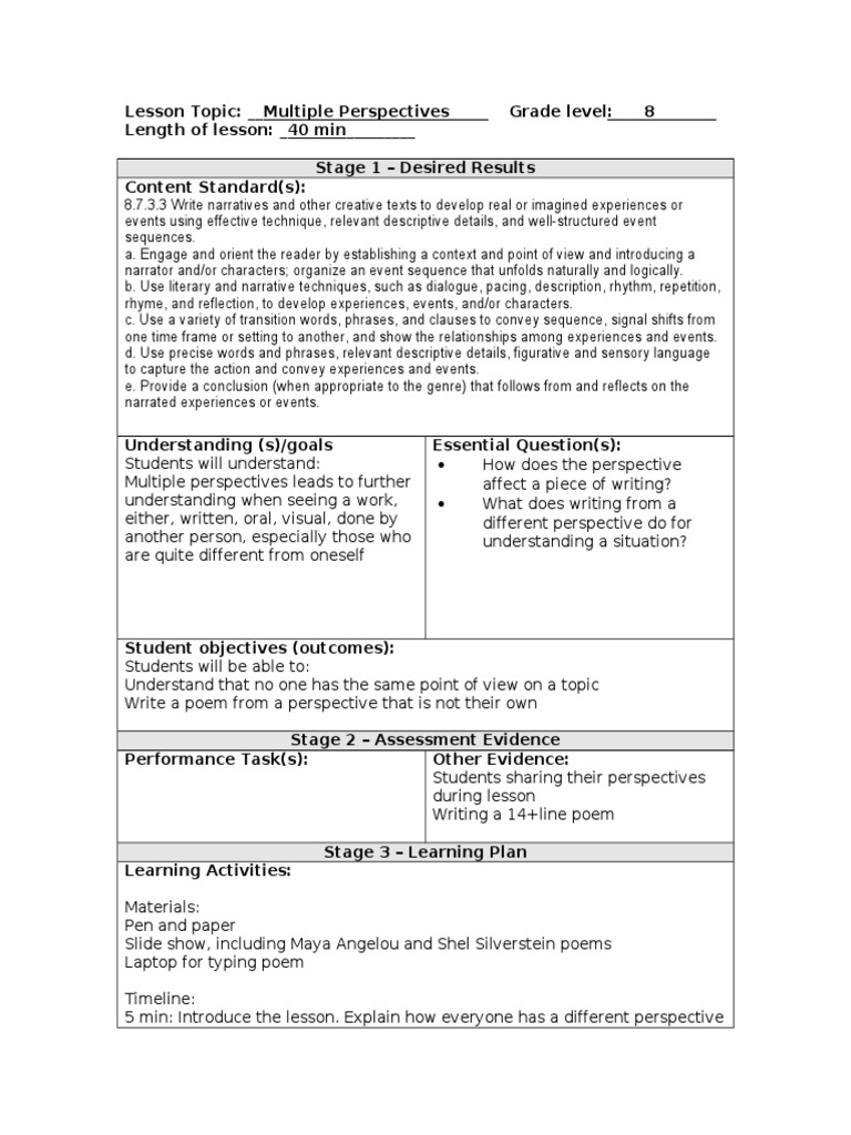 Multiple perspectives psactivity essay 07 picture