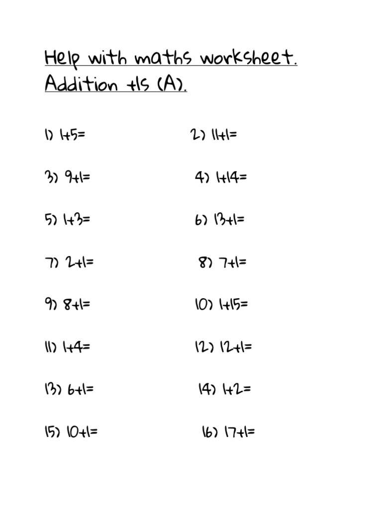 Addition Worksheet for Kids | PDF