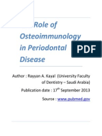 Athe Role of Osteoimmunology in Periodontal Disease