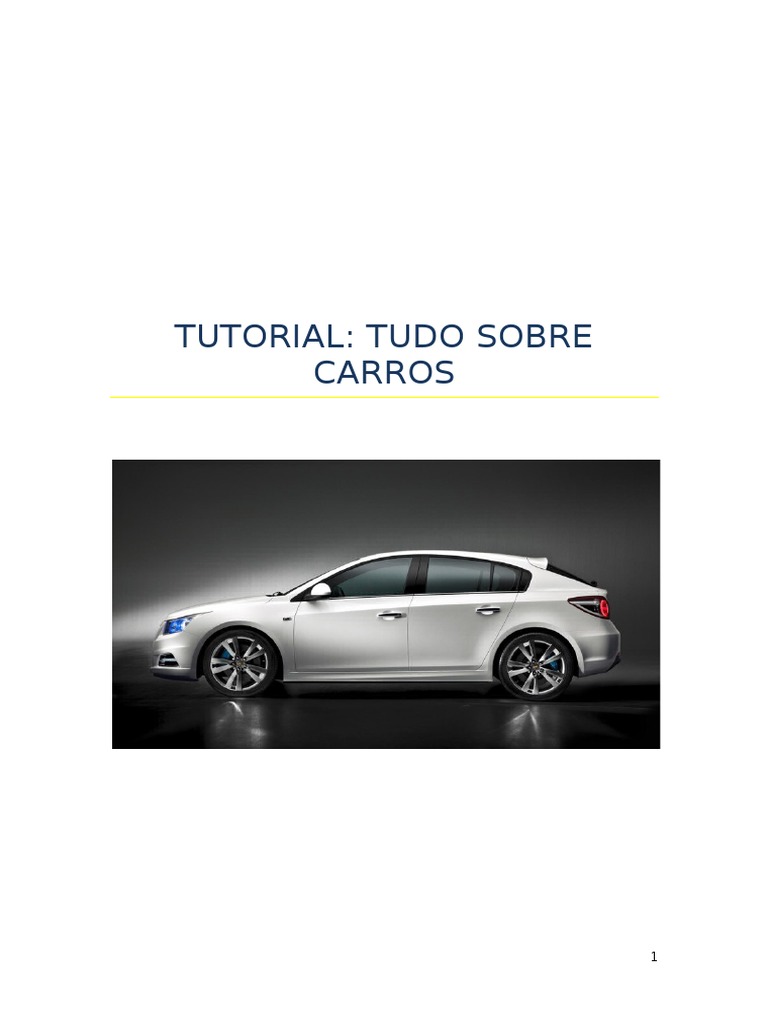 Tutorial - Tudo Sobre Carros | Download grátis PDF | Pneu | Carro