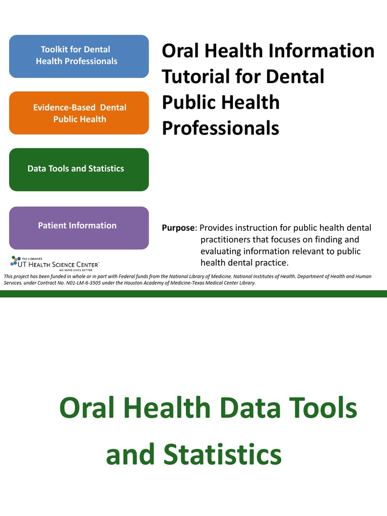 Module 3 Oral Health Data Tools and Statistics Dentistry Health