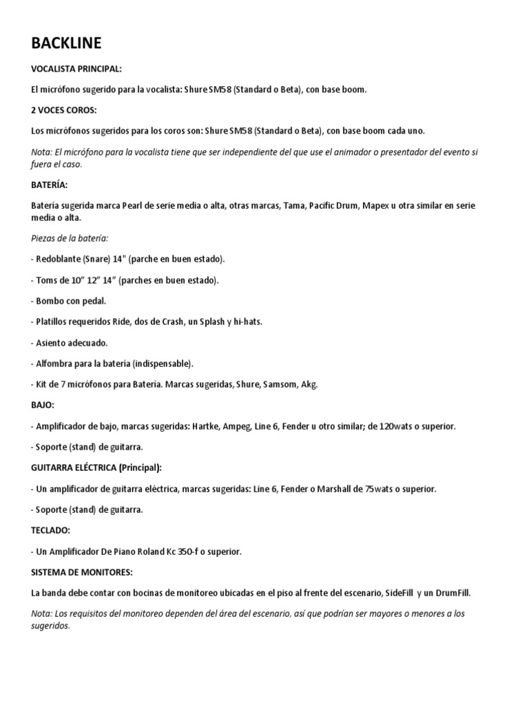 Backline | PDF | Deportes y actividades al aire libre | Arte