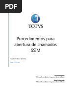 Abertura de Chamados - BD - SSIM