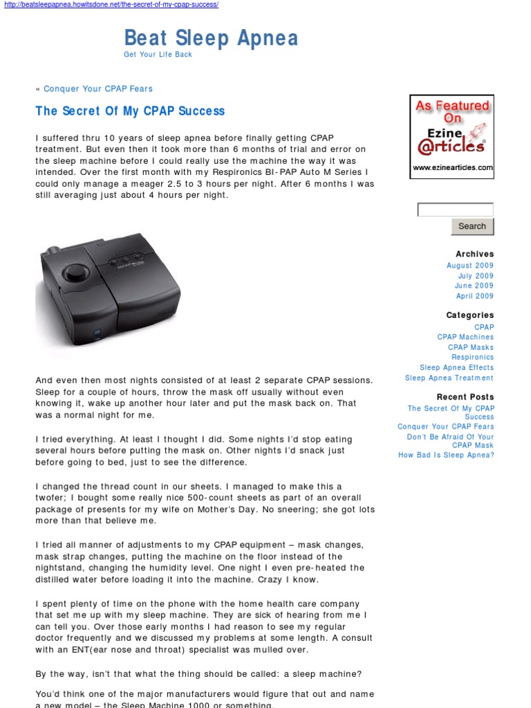 Finding Success with CPAP Masks | PDF | Medical Treatments | Medical ...