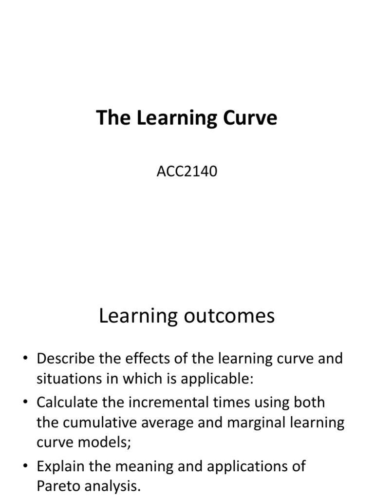 The Learning Curve | PDF | Labour Economics | Inventory