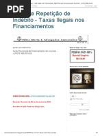 Ação de Repetição de Indébito - Taxas Ilegais nos Financiamentos_ Ação Revisional de financiamento de veículos - JUROS ABUSIVOS