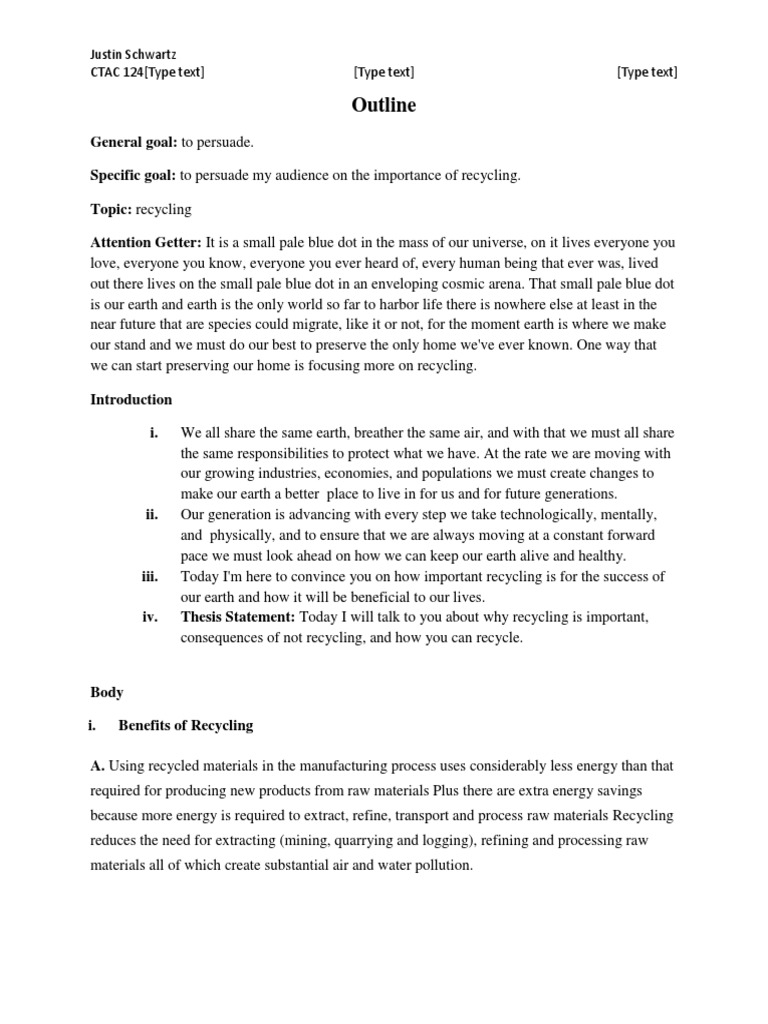 Importance of recycling essay image