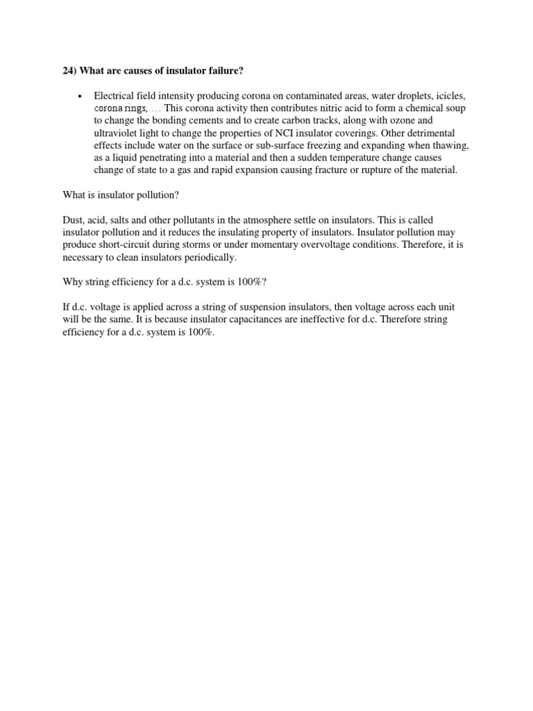 24) What Are Causes of Insulator Failure? PDF