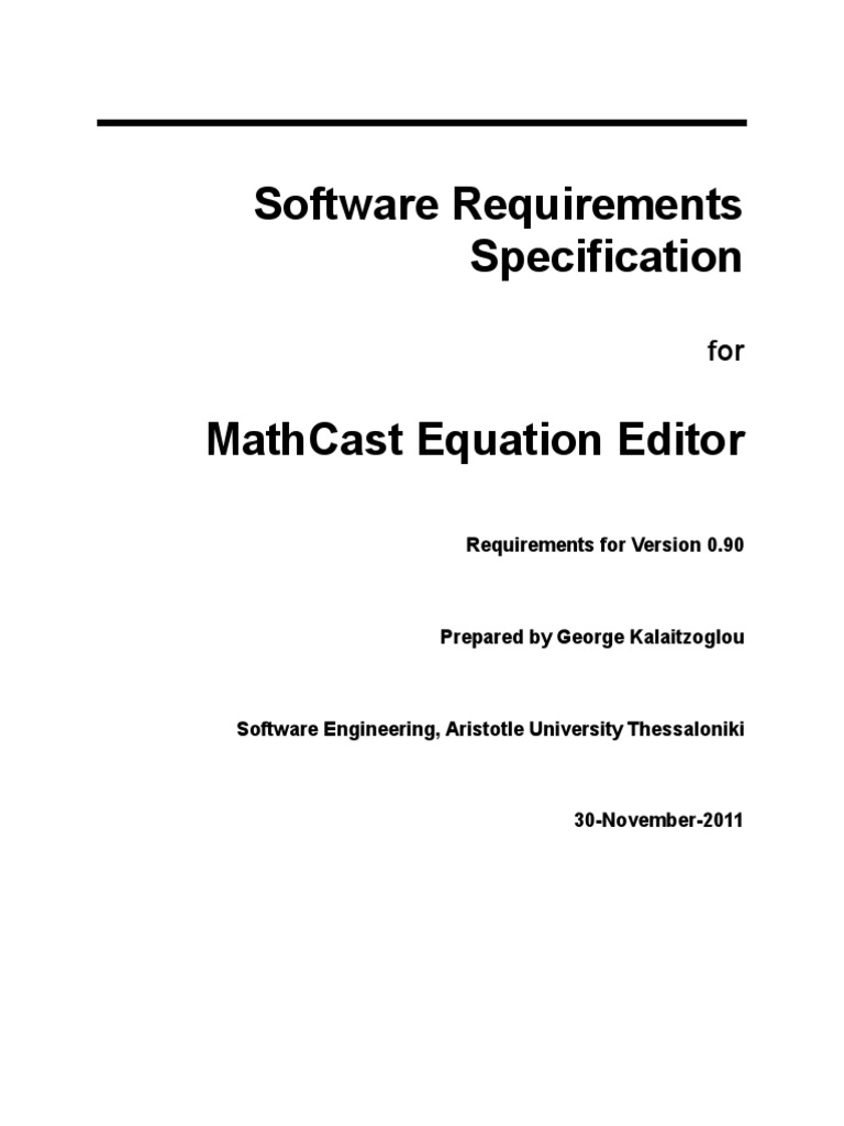 MathCast Equation Editor Requirements 0.90 | PDF | Web Browser ...