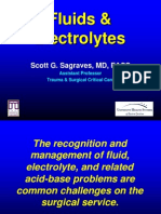 Fluids & Electrolytes: Scott G. Sagraves, MD, FACS