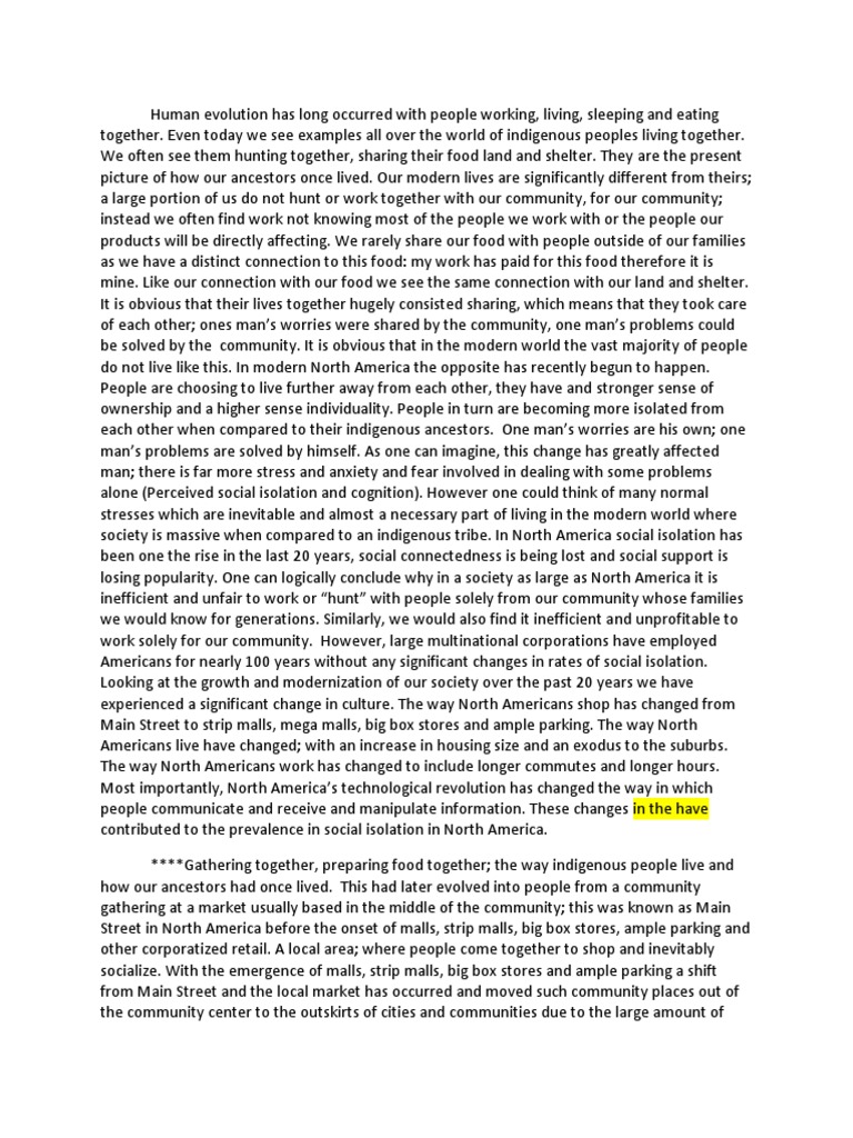 Social Isolation Essay PDF Social Networking Service Suburb