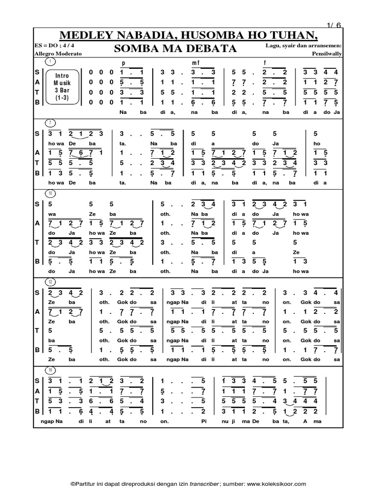 A59 Medley Nabadia Hu Somba Ho Tuhan Somba Ma Debata