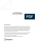 AP 2012 Calculus AB Scoring Guidelines