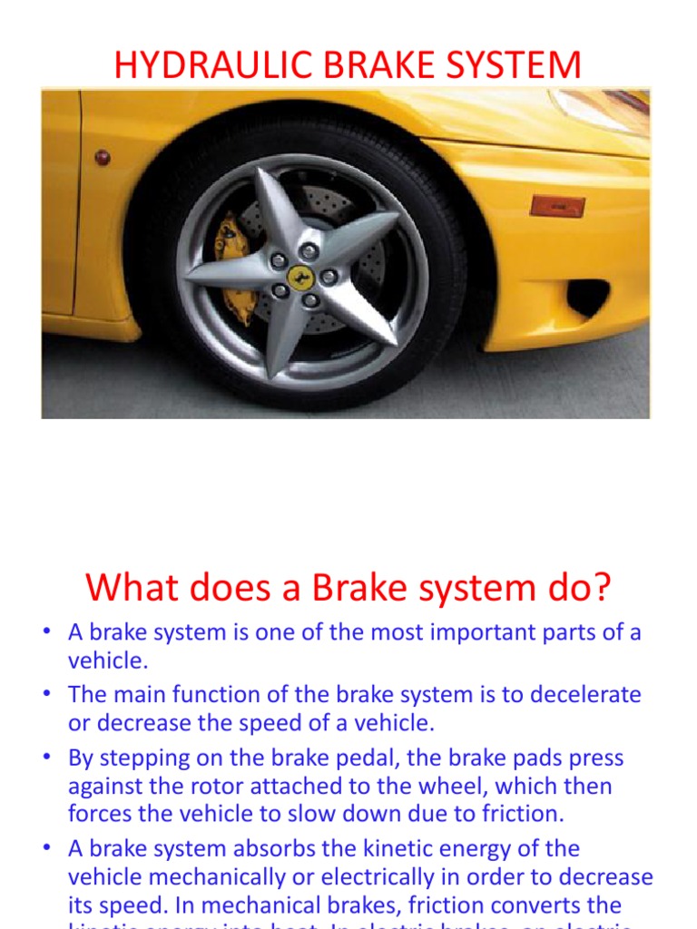 Hydraulic Brake School Submission | PDF | Brake | Friction