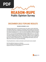 Reason-Rupe Poll Topline 12/11 Release