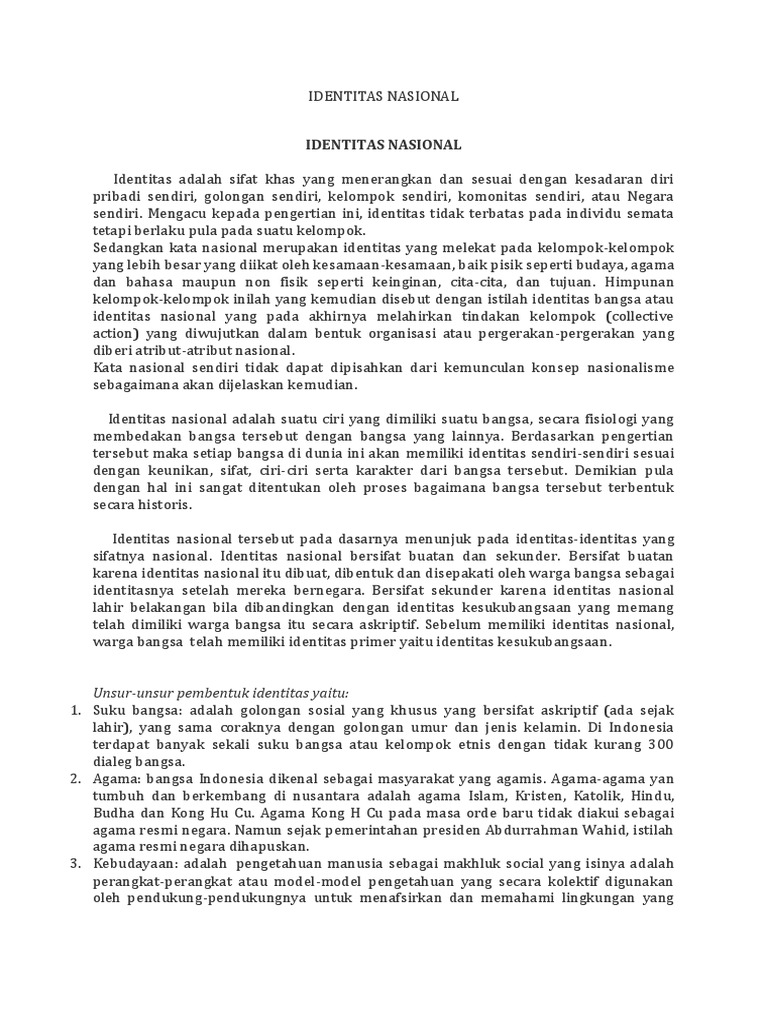 Identitas Nasional Indonesia