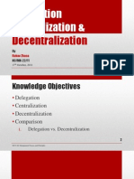 Delegation, Centralization and Decentralization