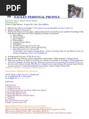 Personal Profile