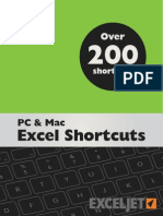 Exceljet Excel Shortcuts 13625
