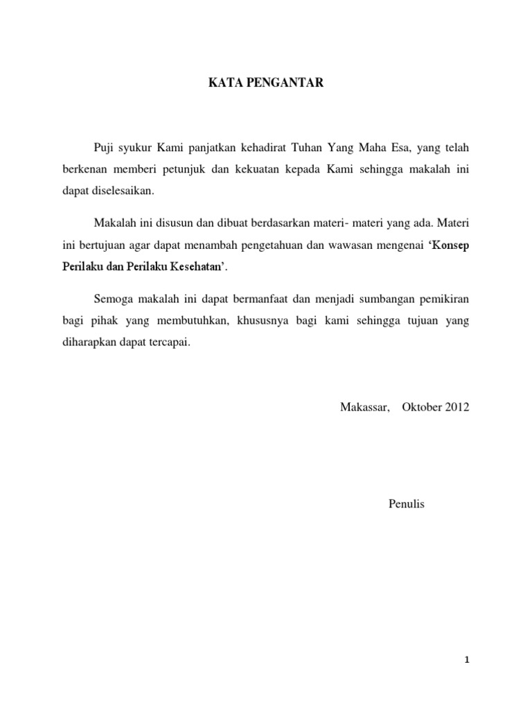 Makalah Konsep Perilaku Dan Perilaku Kesehatan