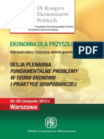 Ekonomia dla Przyszłości - Sesja Plenarna