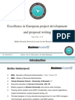 Excellence in European Project Development and Proposal Writing 13
