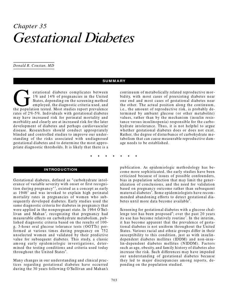 Gestational Diabetes | PDF