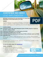 ISO 39001 Lead Implementer - One Page Brochure