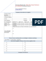 Application Form (Overseas Buyer) For at Seoul, Korea