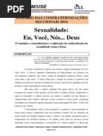 Temário 2014 - SEXULIDADE  EU, VOCÊ, NÓS... DEUS