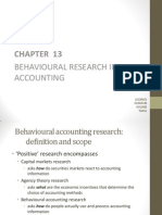 Behavioural Research in Accounting