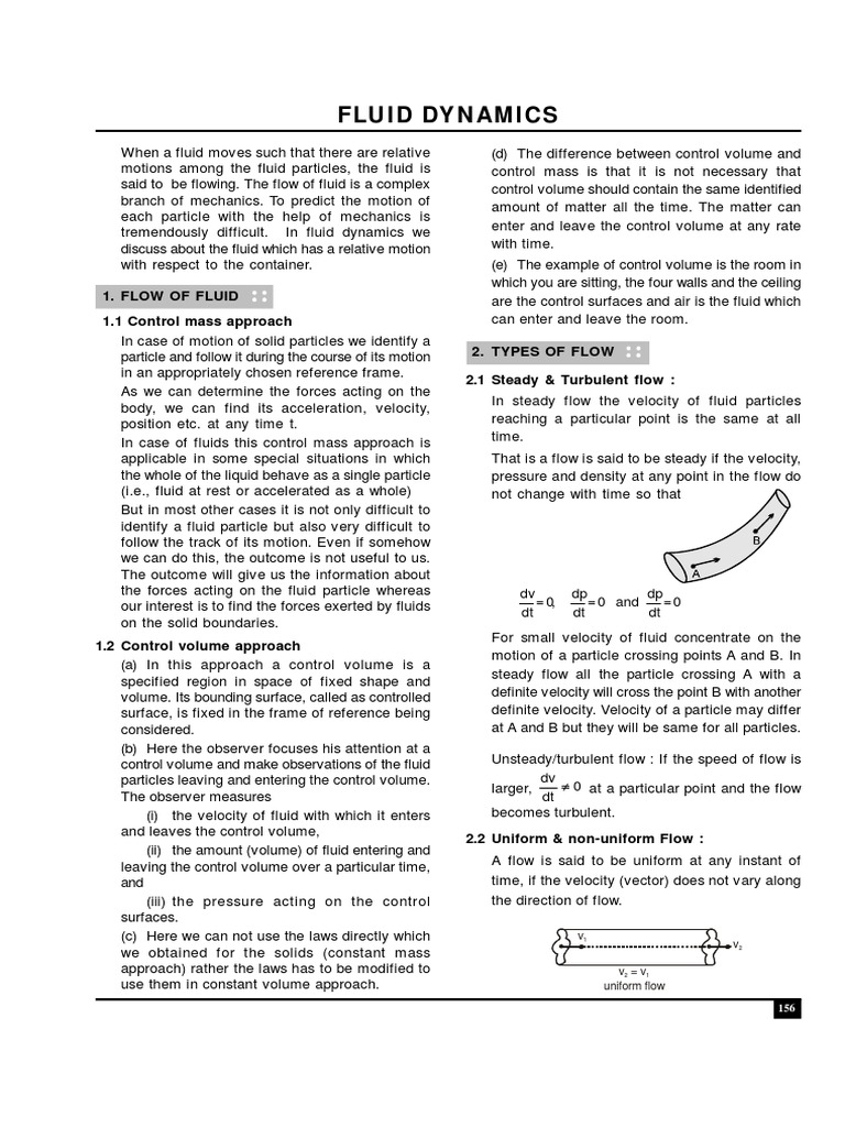 Fluid Dynamics1 PDF Fluid Dynamics Viscosity Free 30day Trial