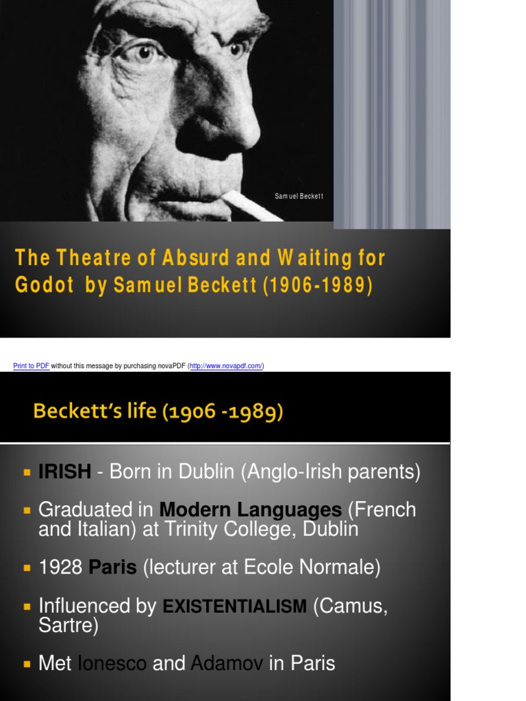 The theatre of the absurd and waiting for godot pdf