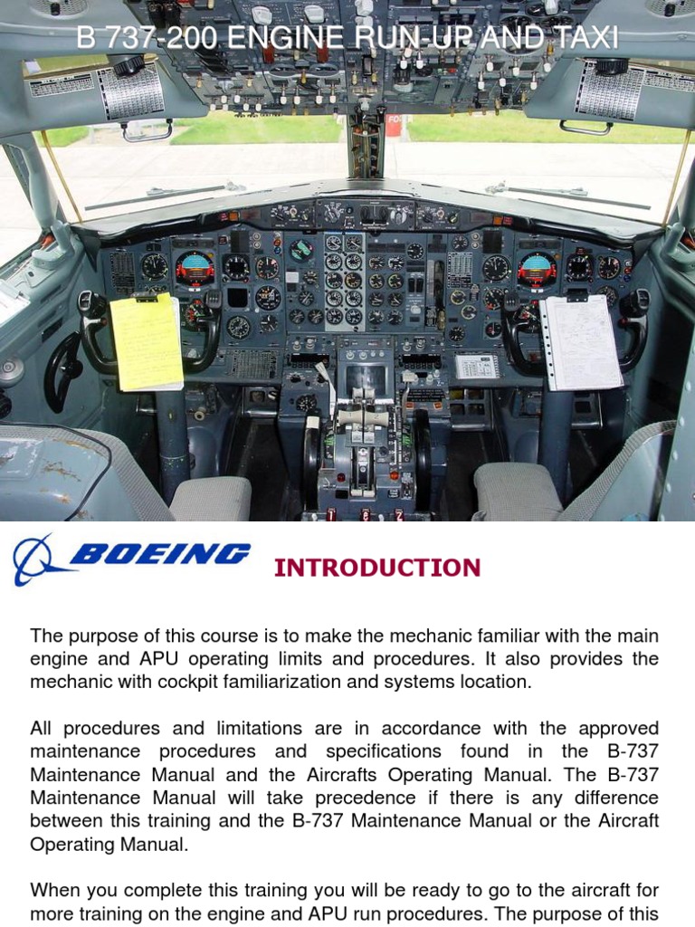 737 200 Runup | PDF | Landing Gear | Thrust