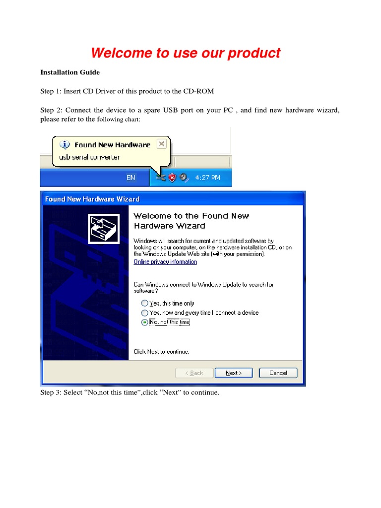 USB to RS232 Driver Installation Guide | PDF | Device Driver | Usb