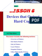 Lesson 6 Devices that Output Hard Copy