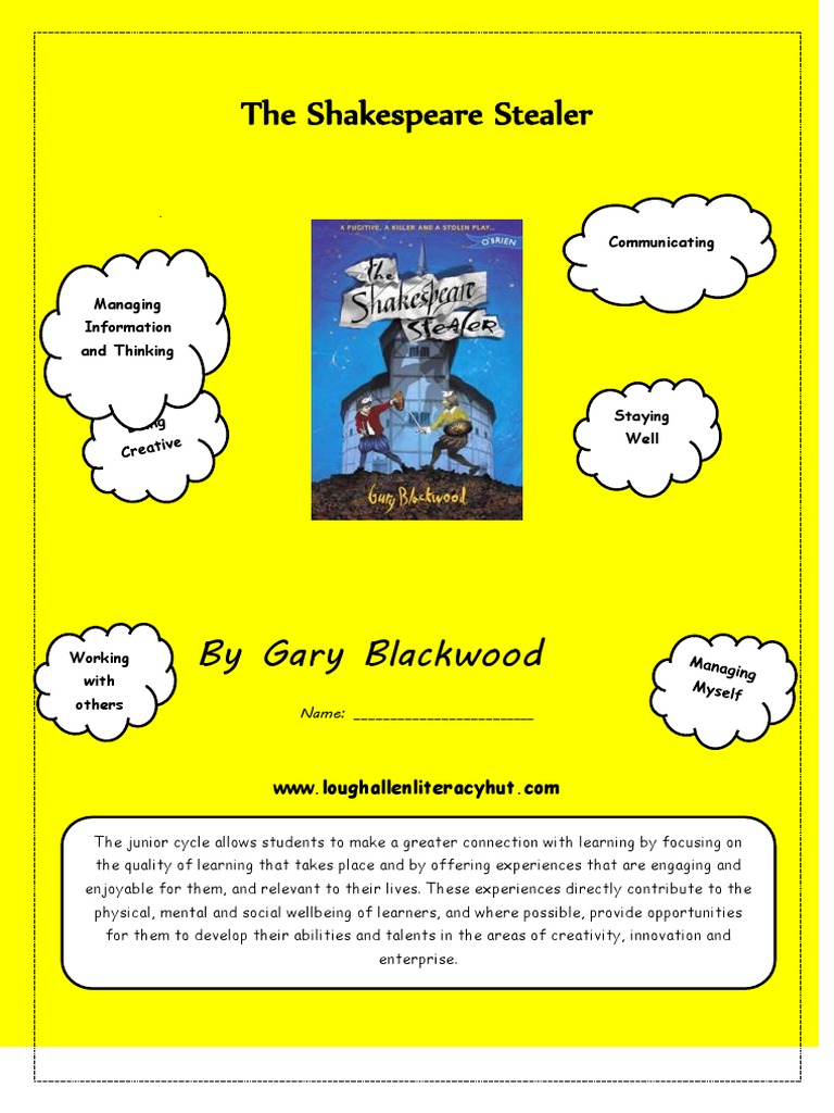 Widge's Journey in The Shakespeare Stealer PDF Actor