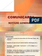 Comunicarea - Notiuni Generale