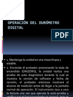 Operación del durómetro digital