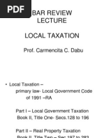 Bar Review Local Taxation: Prof. Carmencita C. Dabu