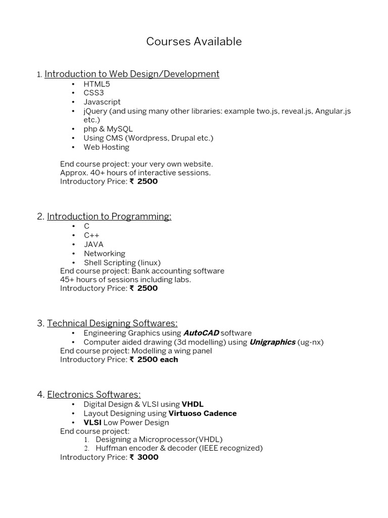 Course Handout | PDF