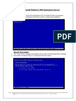 Steps To Install Windows 2003 Enterprise Server