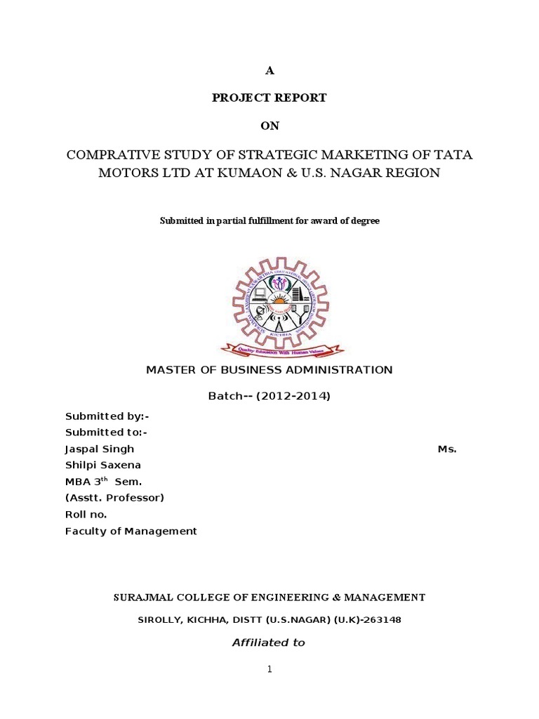 Tata Motors Marketing Strategy Analysis | PDF | Motor Vehicle | Vehicles
